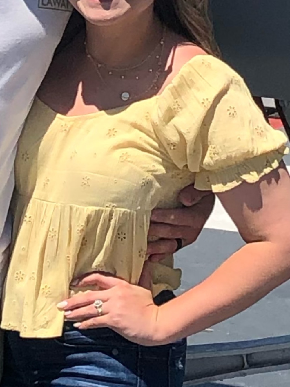 Yellow O'Neill Eyelet Blouse